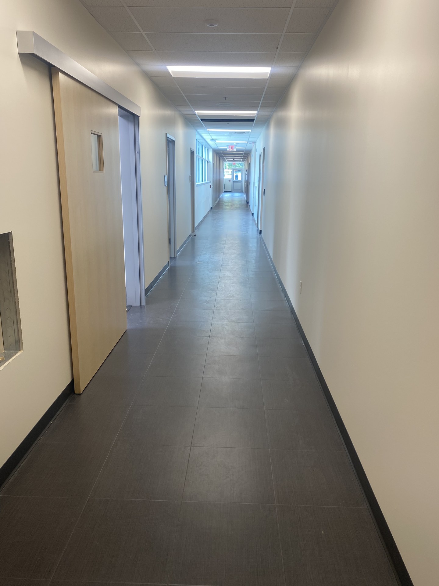 Finished interior corridor